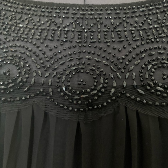 XSCAPE Plus Size Beaded & Pleated Shift Dress - Picture 8 of 15